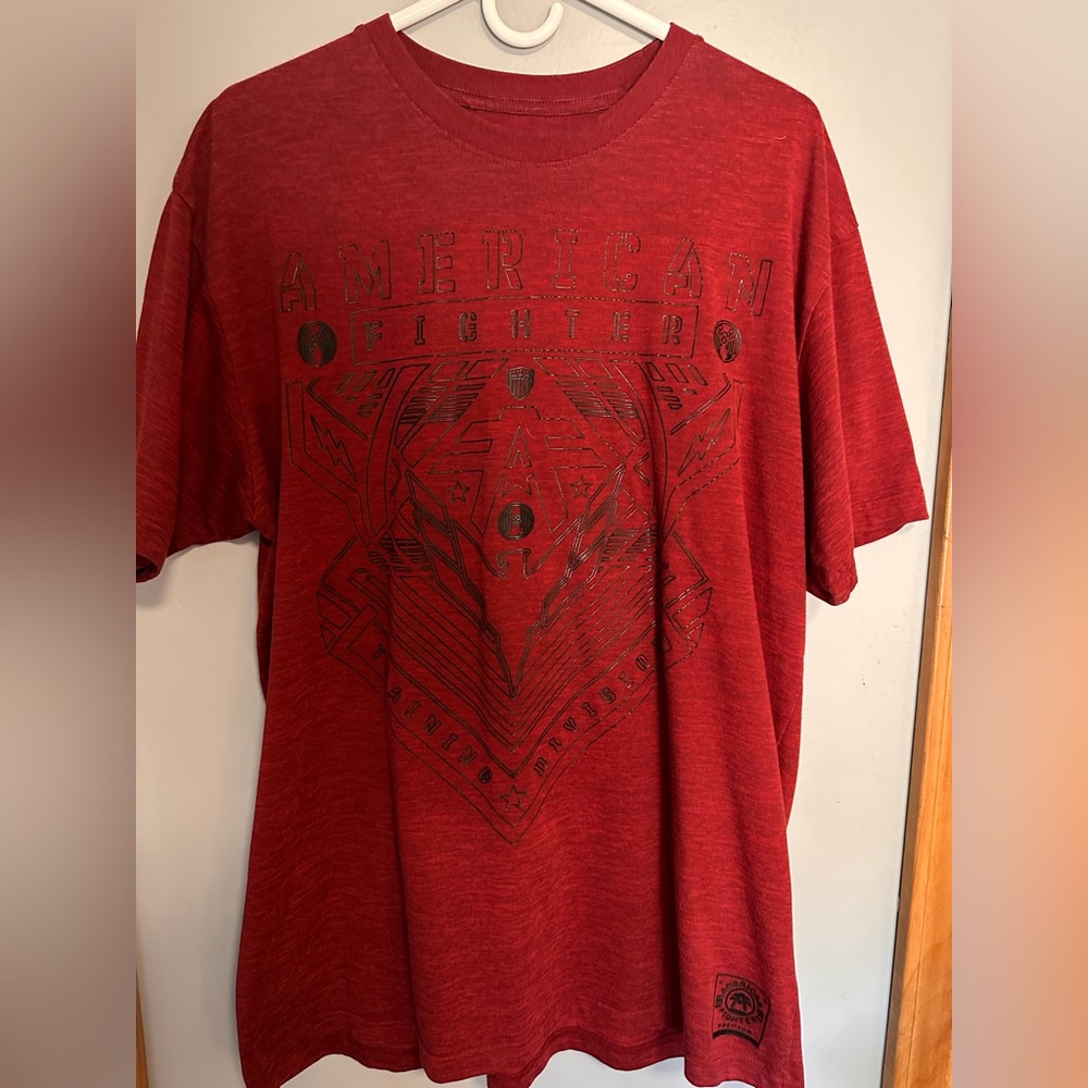 American Fighter Red Graphic T-Shirt